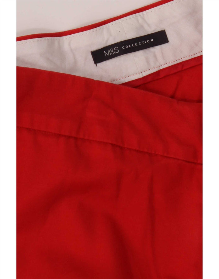 Pantalones capri rectos para mujer Marks & Spencer W34 L22 Rojo