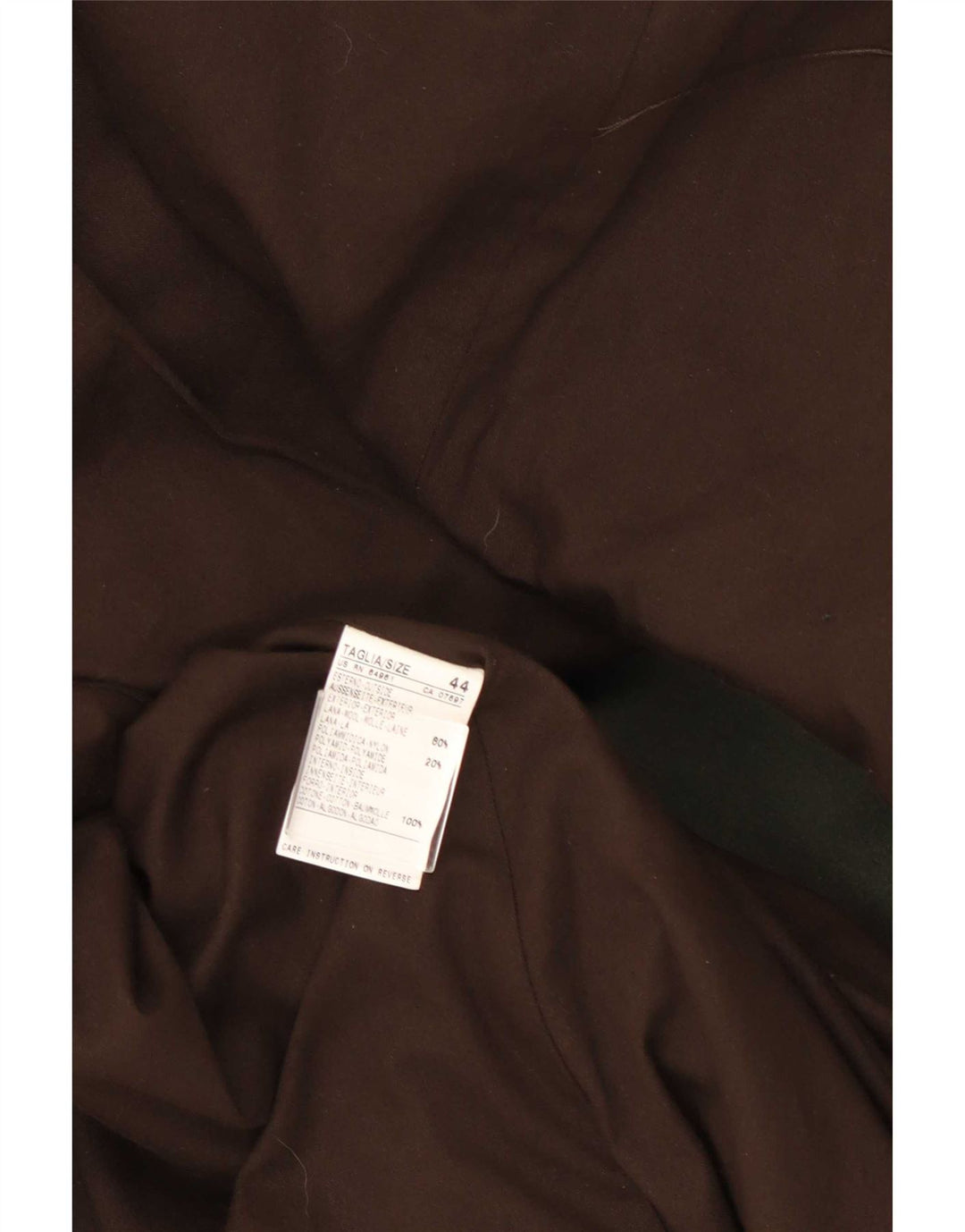 Abrigo Militar Benetton Mujer IT 44 Lana Verde Medio