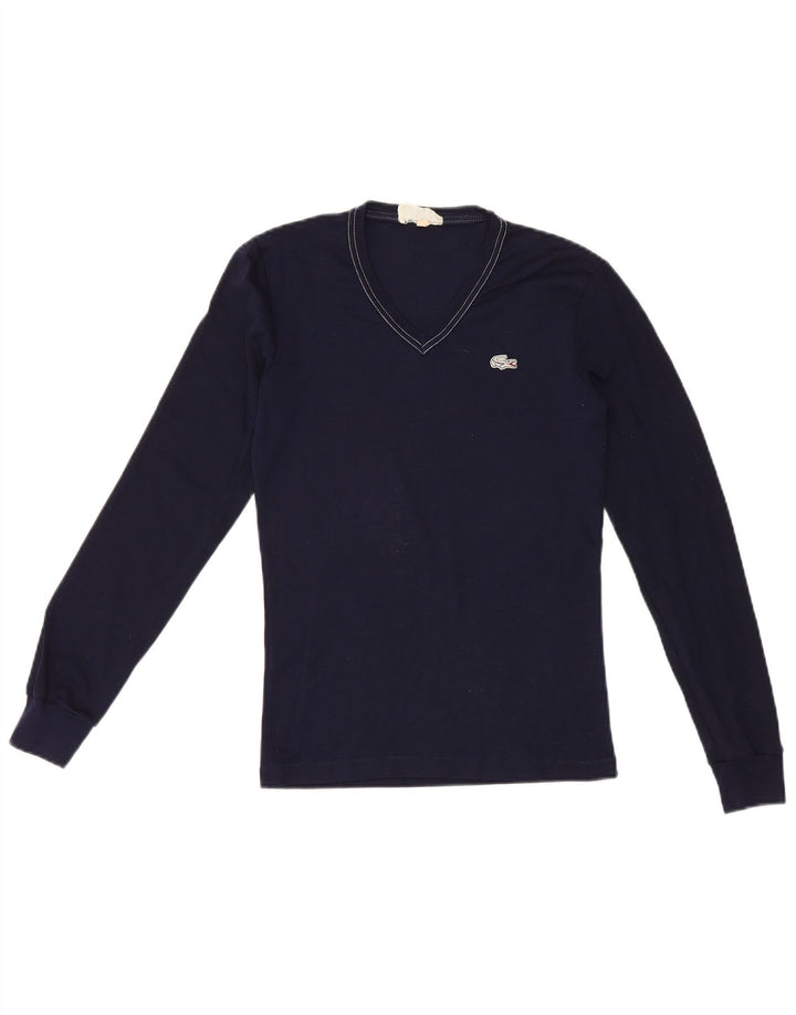Lacoste Hombre Top Manga Larga Talla 1 2XS Lana Azul Marino