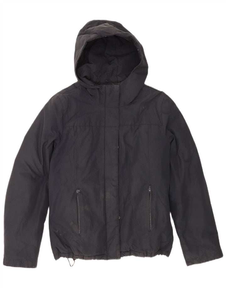 Woolrich Chaqueta acolchada con capucha para mujer UK 44 Algodón azul marino mediano