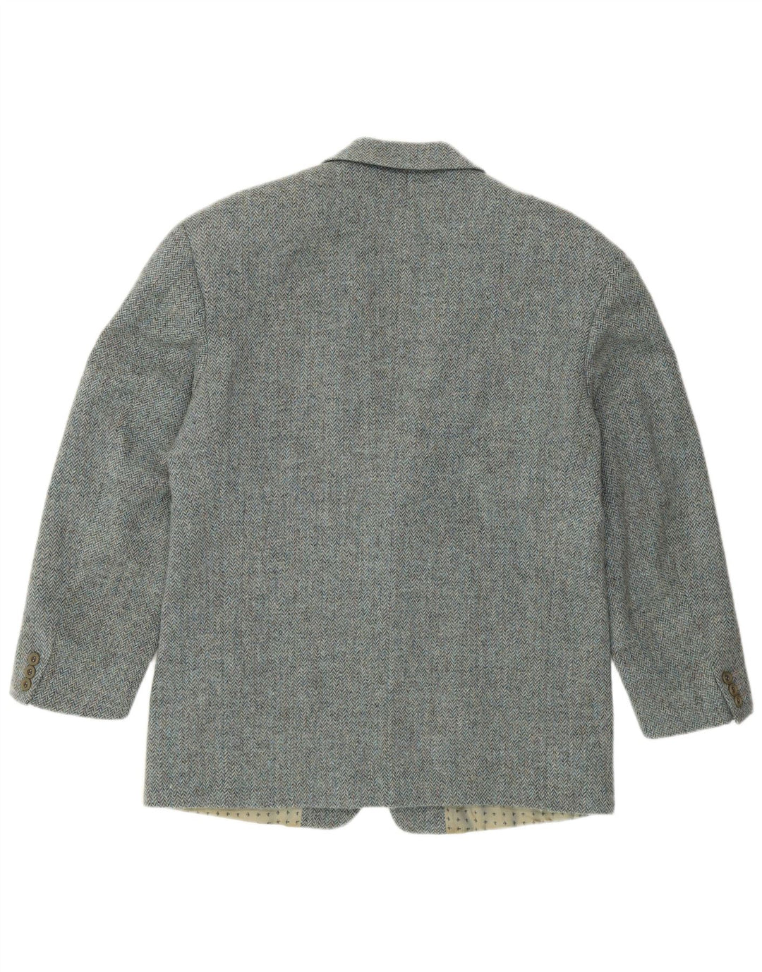 HUGO BOSS Chaqueta blazer de 2 botones para hombre IT 52 XL Lana virgen en espiga azul