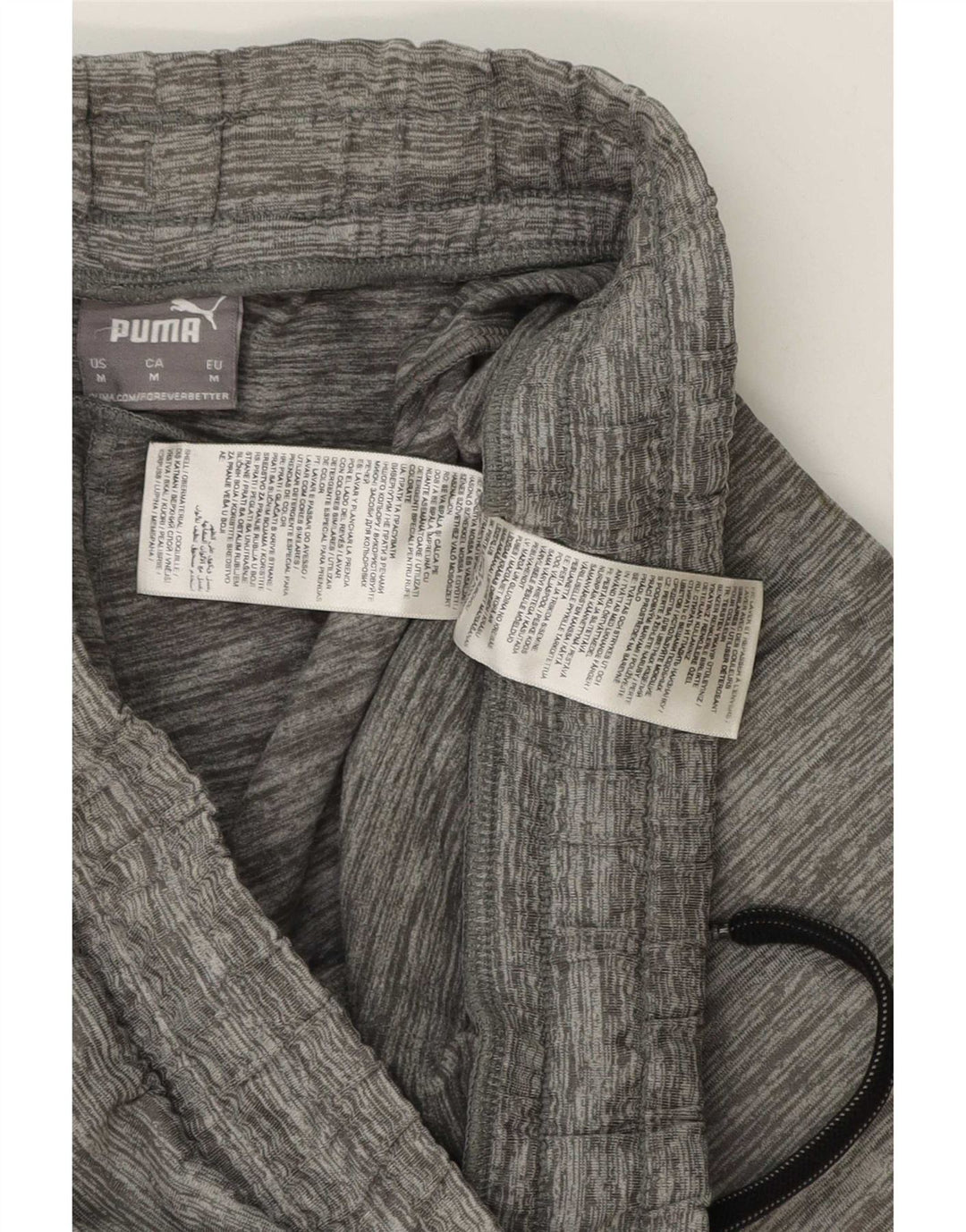 Puma Pantalones de chándal para mujer UK 12 Poliéster moteado gris medio
