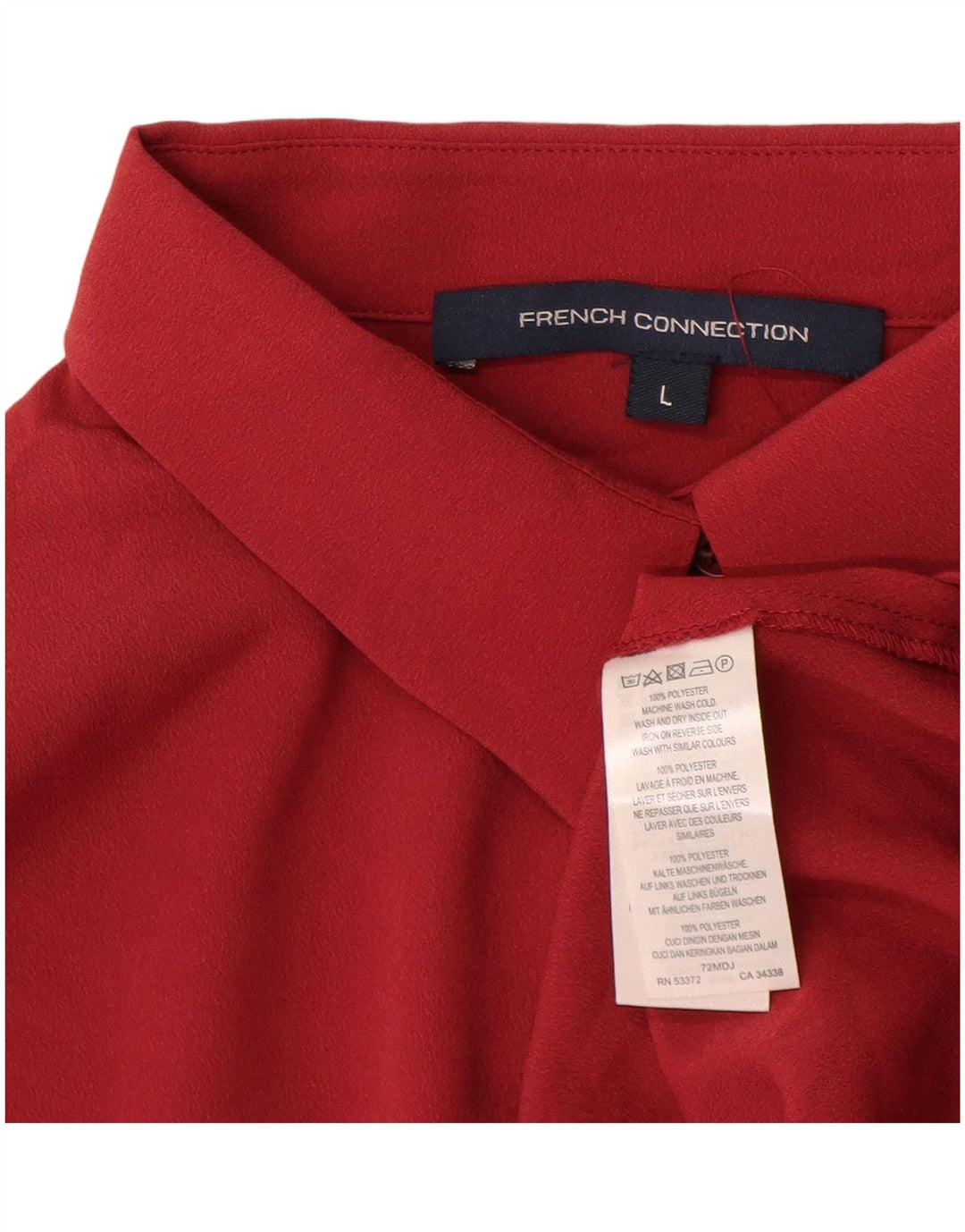 French Connection Blusa de manga corta para mujer UK 46 L Rojo