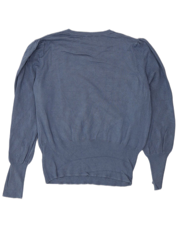 Marks & Spencer Suéter de Cuello Redondo para Mujer UK 46 Grande Azul