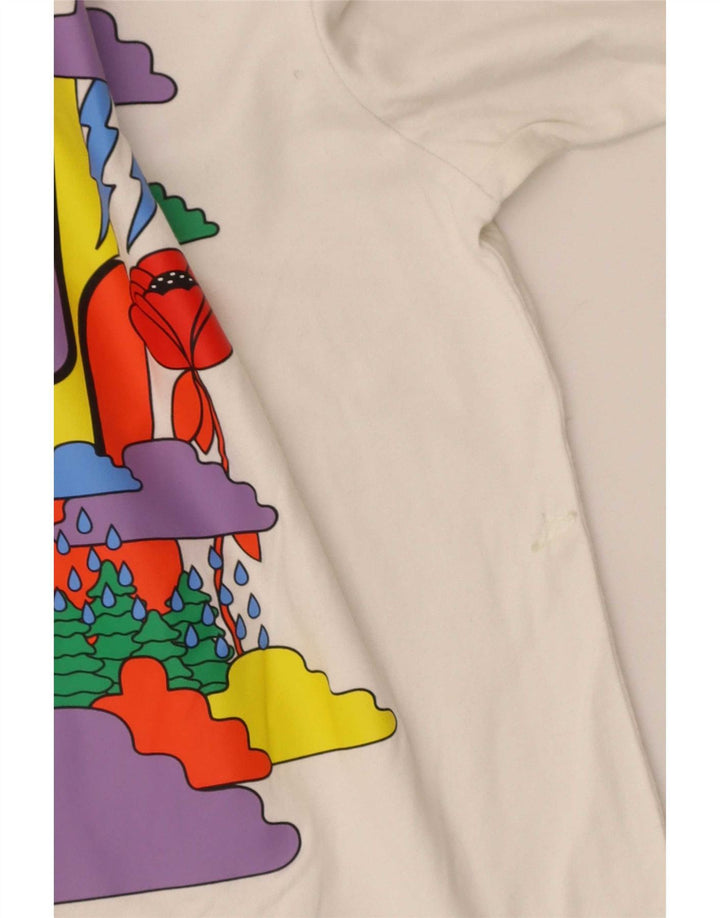 Nike Camiseta gráfica de manga larga para hombre, talla pequeña, algodón blanco