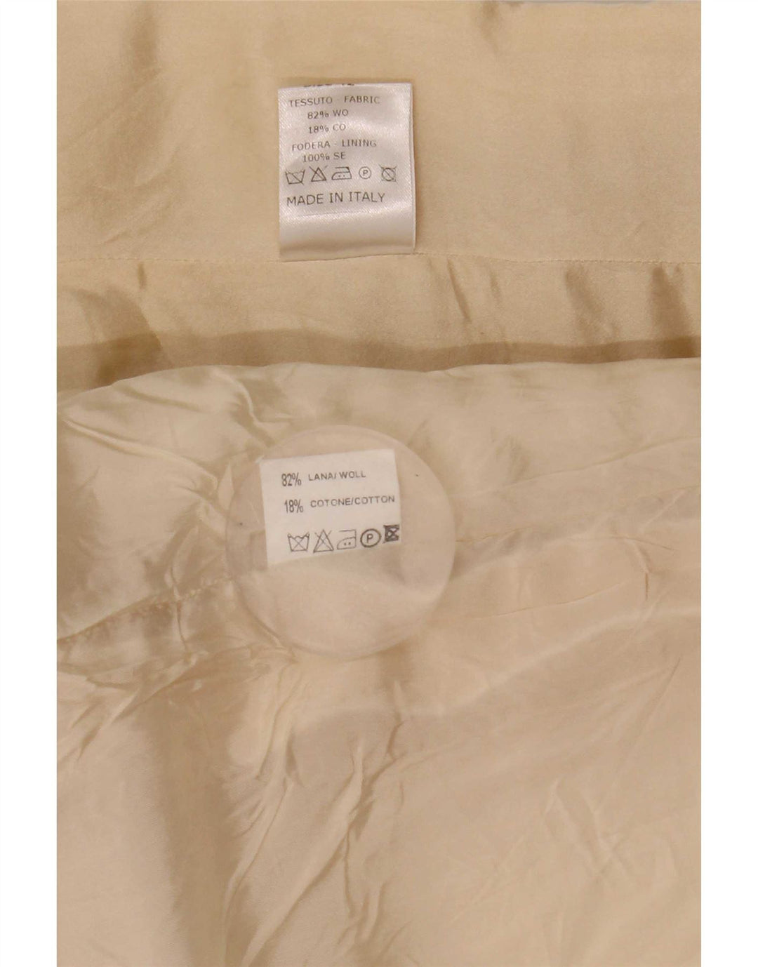 Mila Schon Conjunto de falda de 2 piezas para mujer IT 42 Medium W26 Lana beige