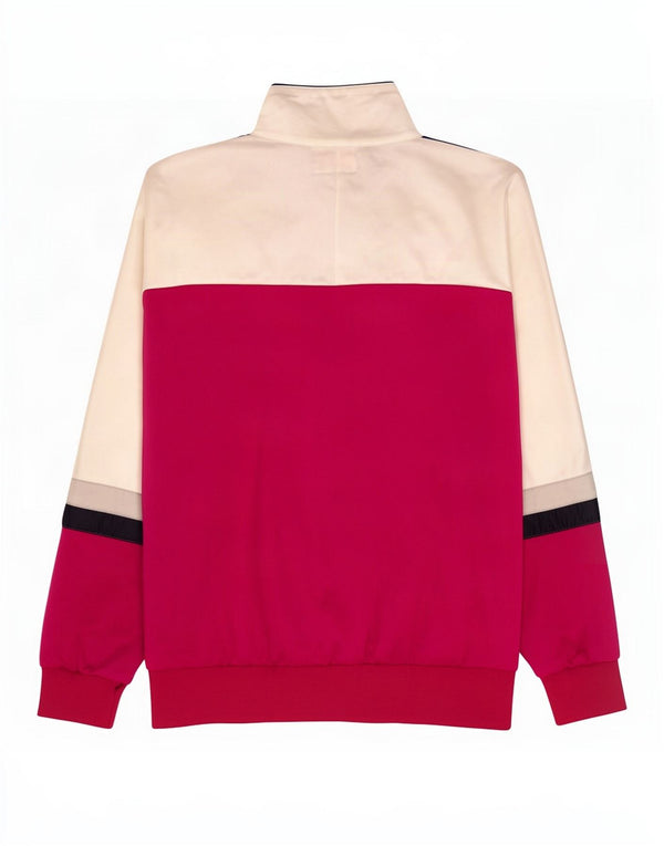 Asics Chaqueta superior de chándal gráfico para mujer IT 48 XL Bloque de color rosa