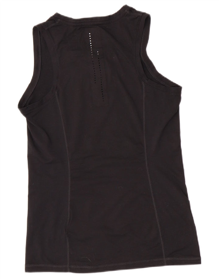 Nike Dri Fit Graphic Vest Top para mujer UK 12 Mediano Negro Poliéster
