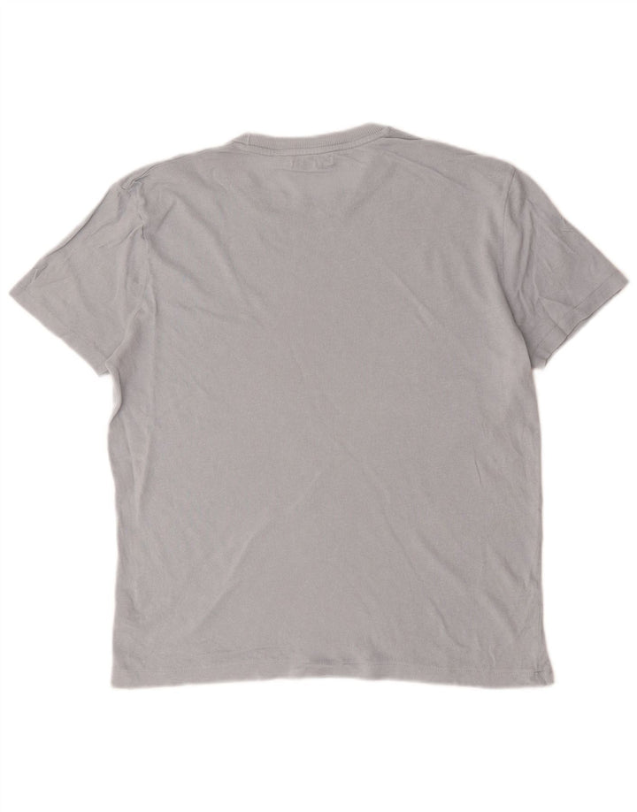 Zara Hombre Camiseta Top Algodón Gris Medio