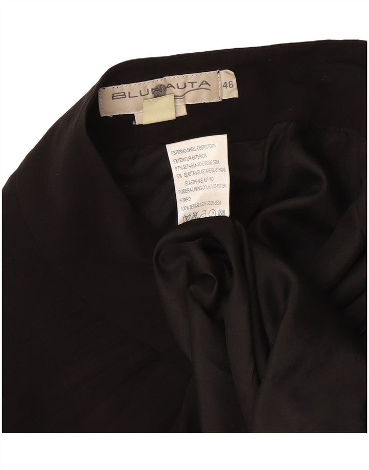 Blunauta Minifalda para Mujer IT 46 Grande W36 Seda Negra