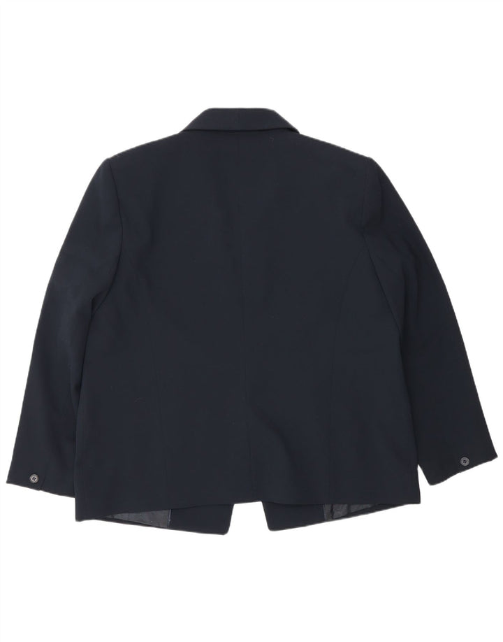 John Lewis Chaqueta tipo blazer con 1 botón para mujer UK 40 XL Poliéster azul marino