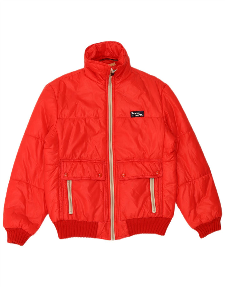 RADICI Chaqueta acolchada con capucha para hombre IT 48 Medium Rojo Poliamida