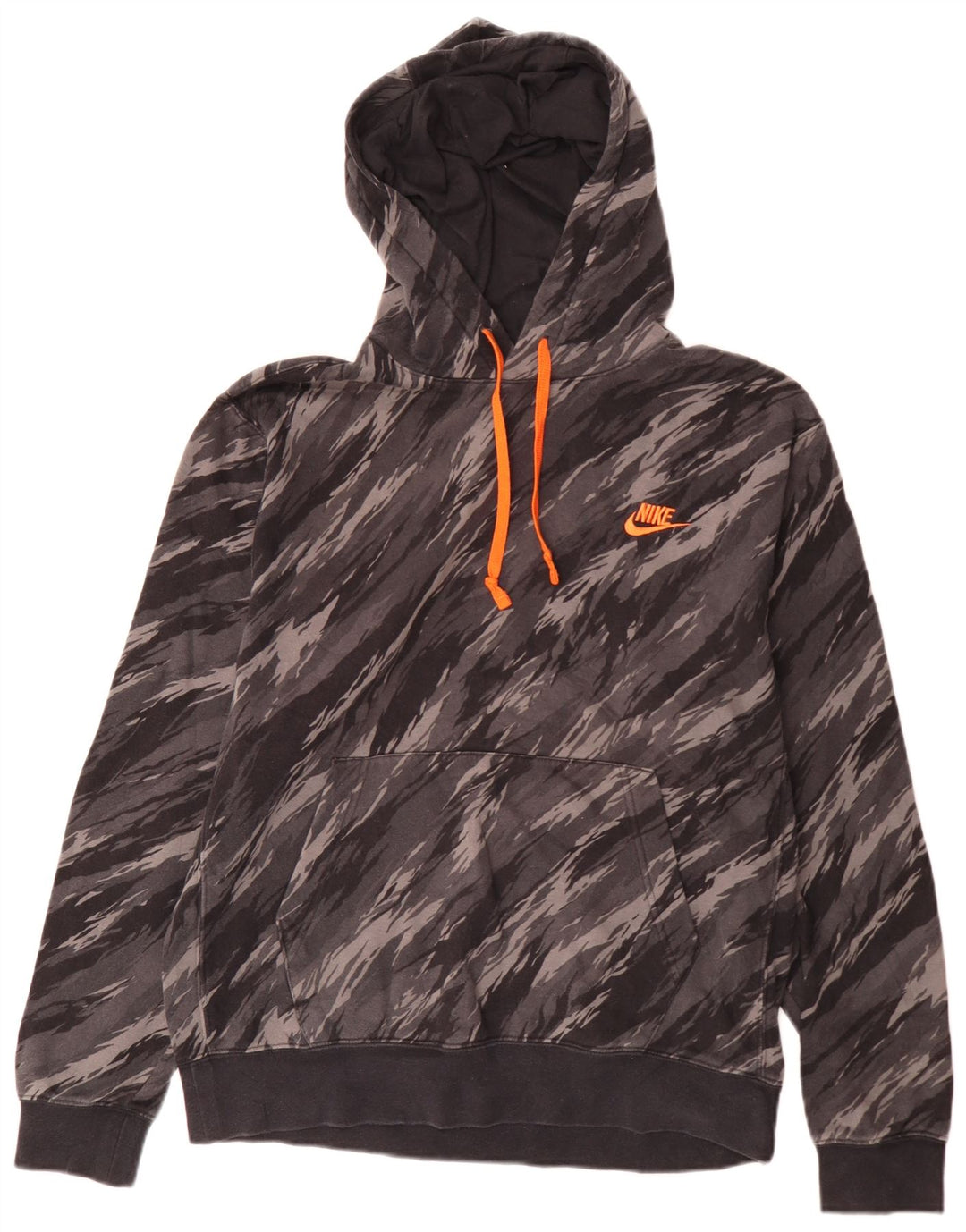 Sudadera Con Capucha Nike Hombre Gris Medio Camuflaje Algodón