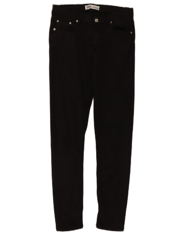 Zara Vaqueros pitillo para mujer EU 38 Small W28 L27 Algodón negro