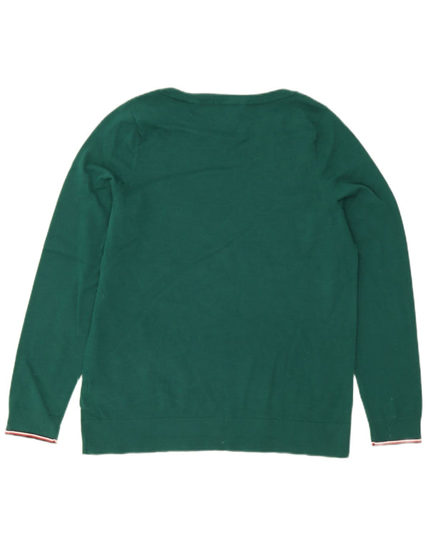 Tommy Hilfiger Jersey con Cuello Barco para Mujer UK 20 2XL Algodón Verde
