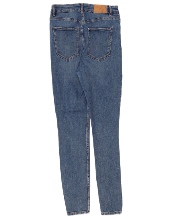 Zara Jeans Ajustados De Cintura Alta Para Mujer EU 40 Medium W30 L28 Azul