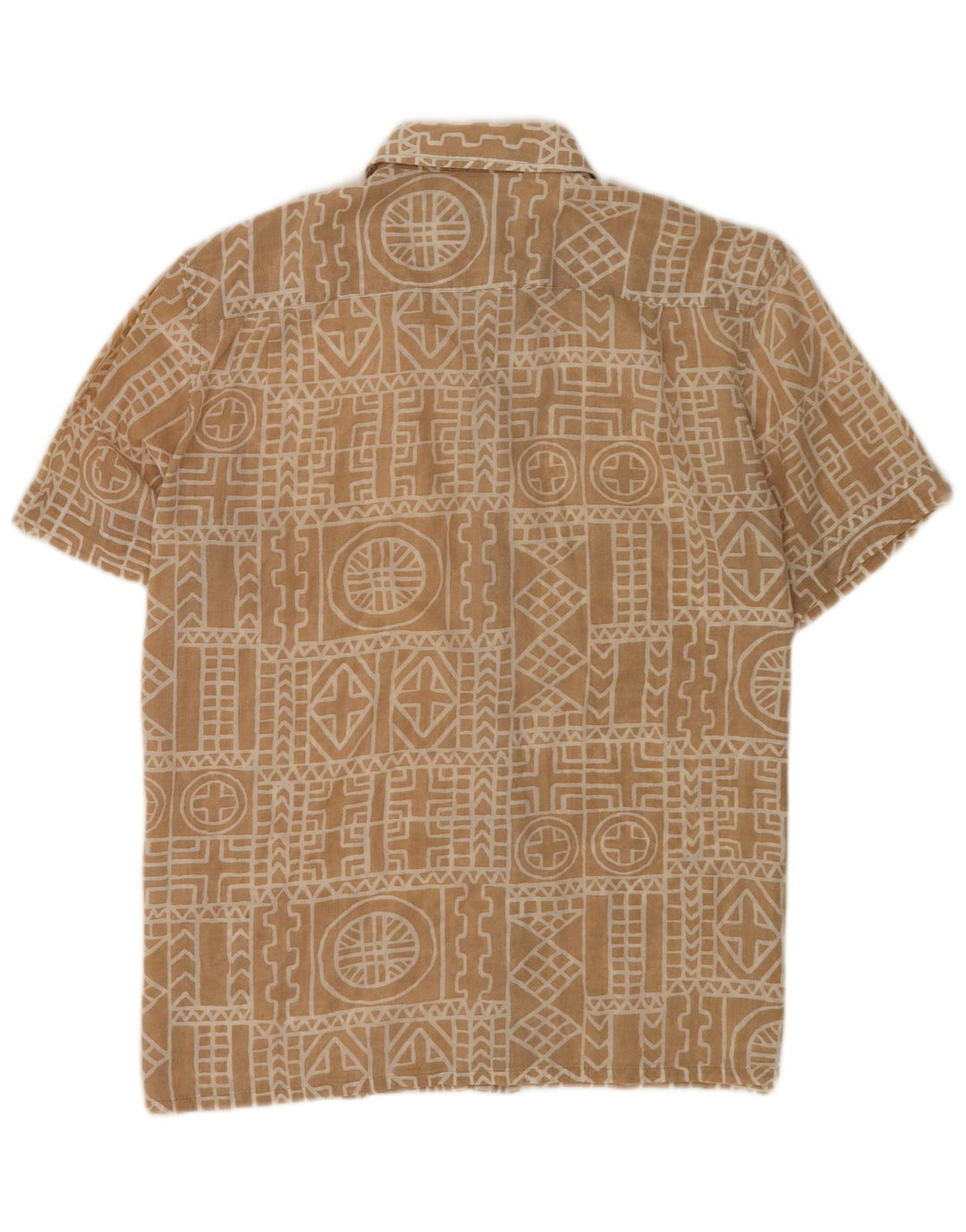 Diesel Hombre Camisa De Manga Corta De Algodón Geométrico Beige Medio