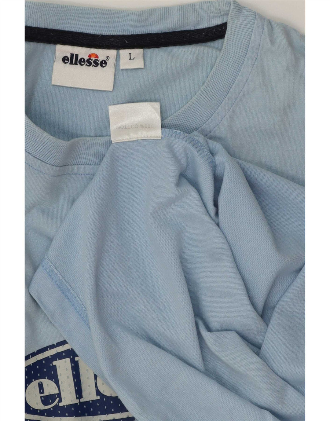 Ellesse - Camiseta gráfica para hombre, talla grande, algodón azul