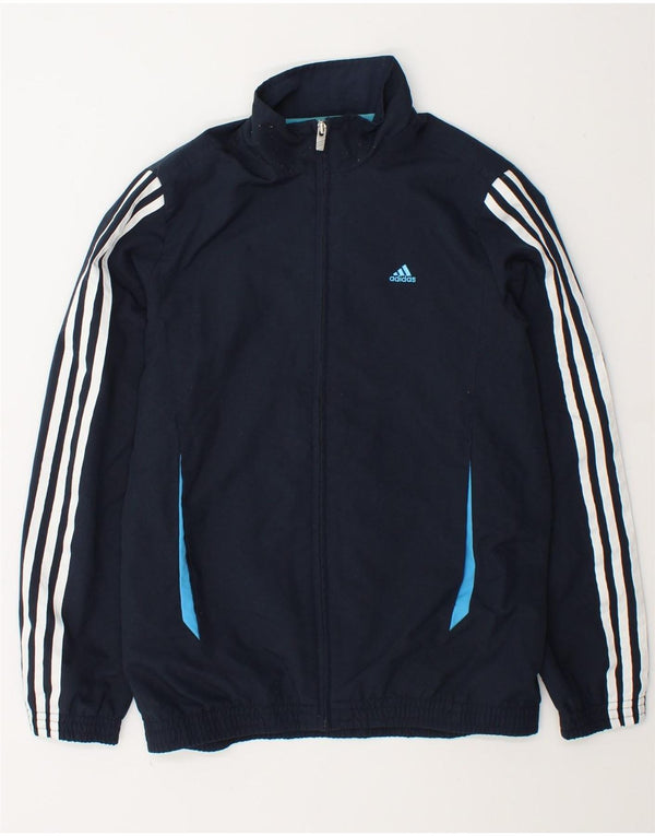 Adidas - Chaqueta de chándal con gráfico para niños, 13-14 años, color azul marino