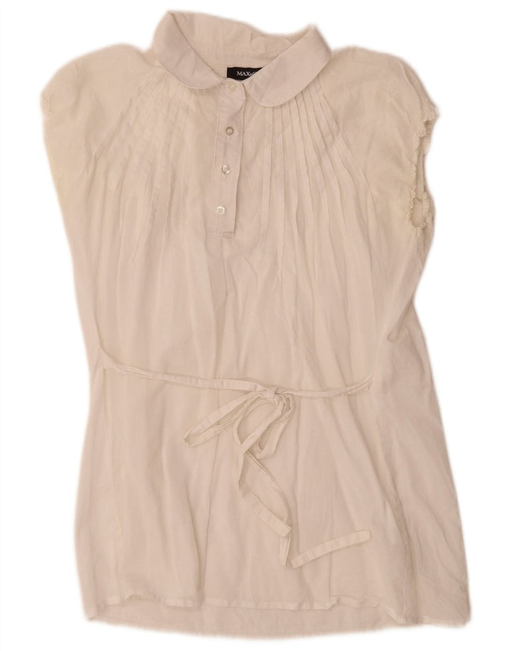 Max & Co. Blusa para Mujer Top UK 44 Grande Blanco