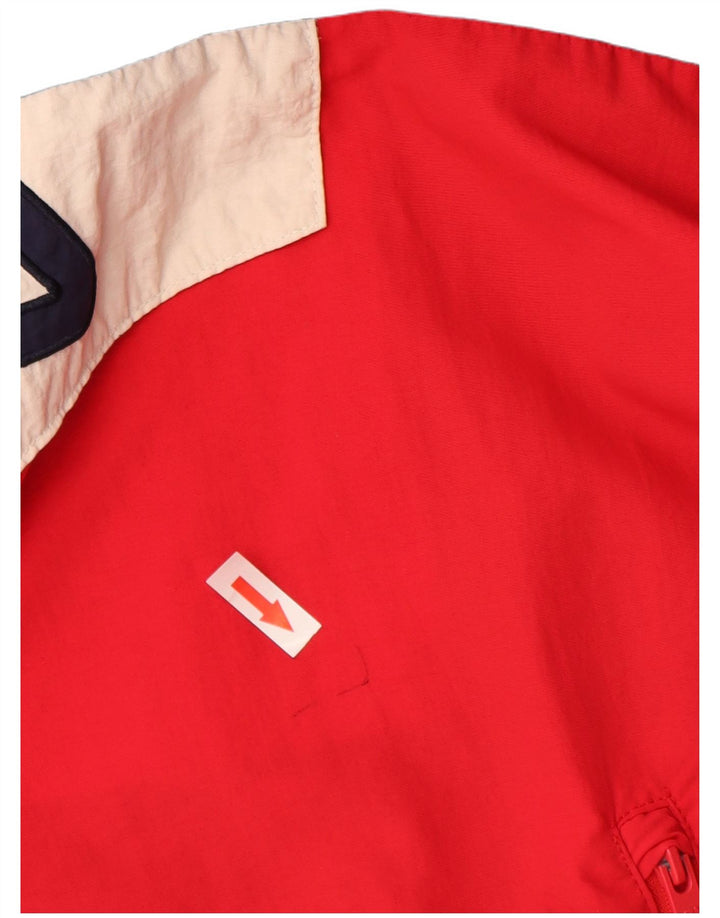 FILA Chaqueta anorak con capucha y gráfico para hombre UK 40 Large Azul marino Colorblock