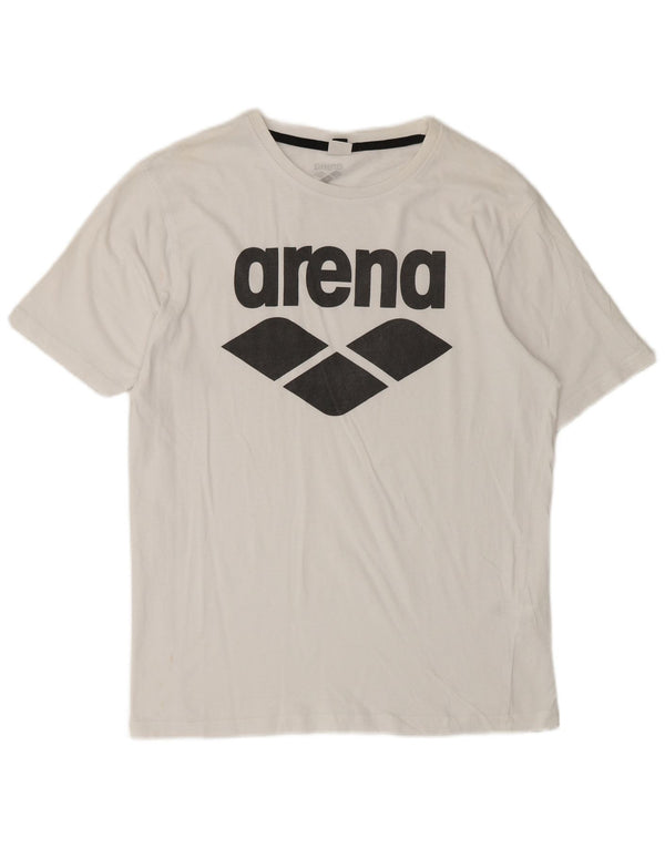 Arena Camiseta gráfica para hombre Top Medium White Cotton