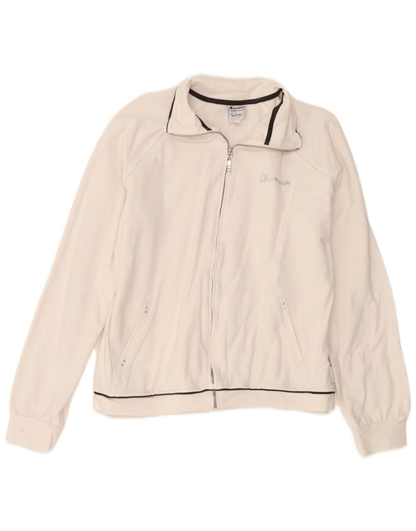 Champion Chaqueta de Chándal para Mujer UK 18 XL Algodón Blanco