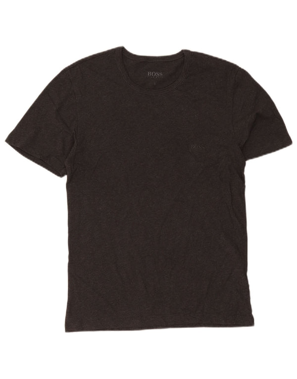 Hugo Boss Hombre Camiseta Top Small Gris Algodón