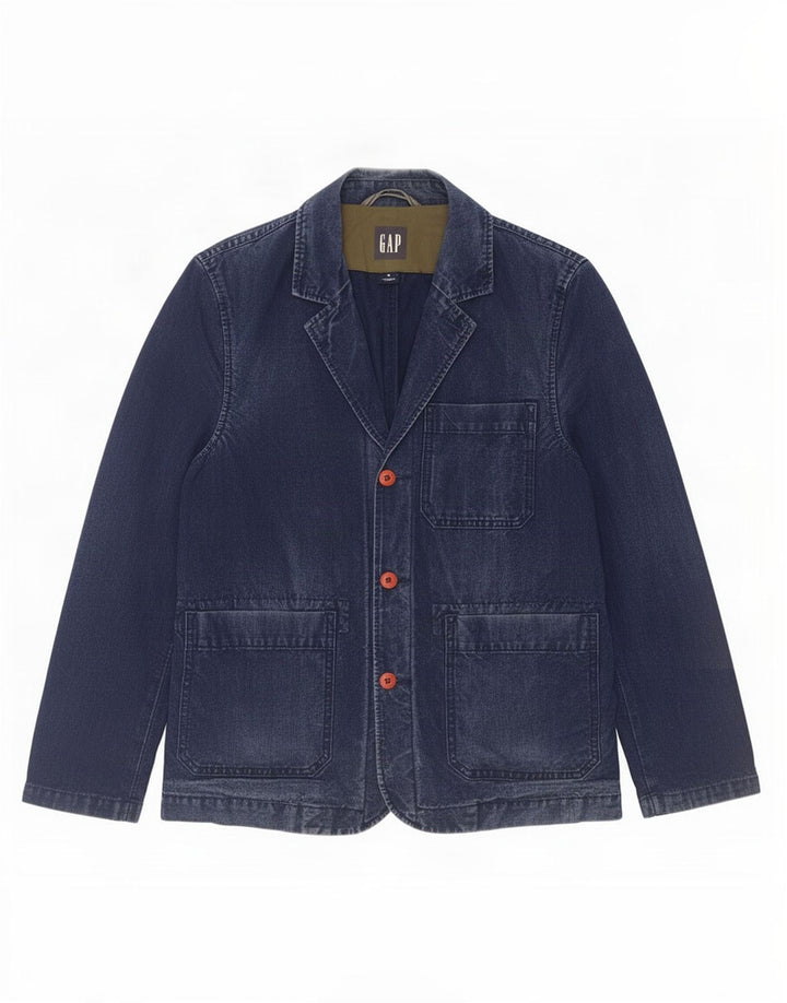 Gap Chaqueta vaquera de 3 botones para hombre UK 38 Medium Azul marino Algodón