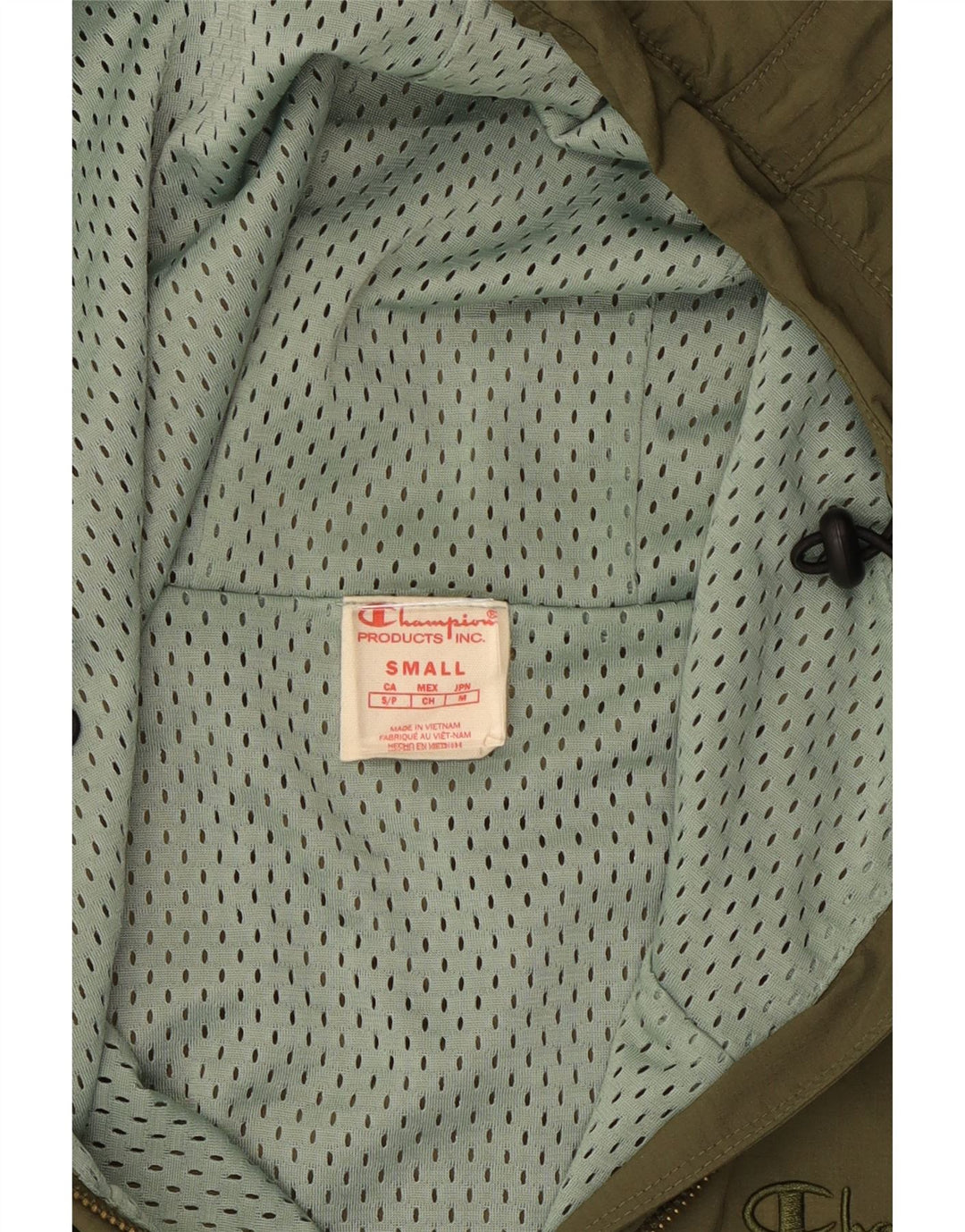 Champion Chaqueta impermeable con capucha de gran tamaño para mujer UK 10 Small Khaki