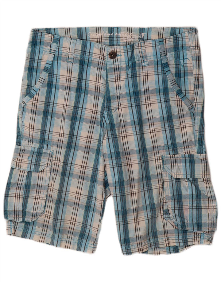 EDC Shorts cargo para hombre W34 Large Blue Check