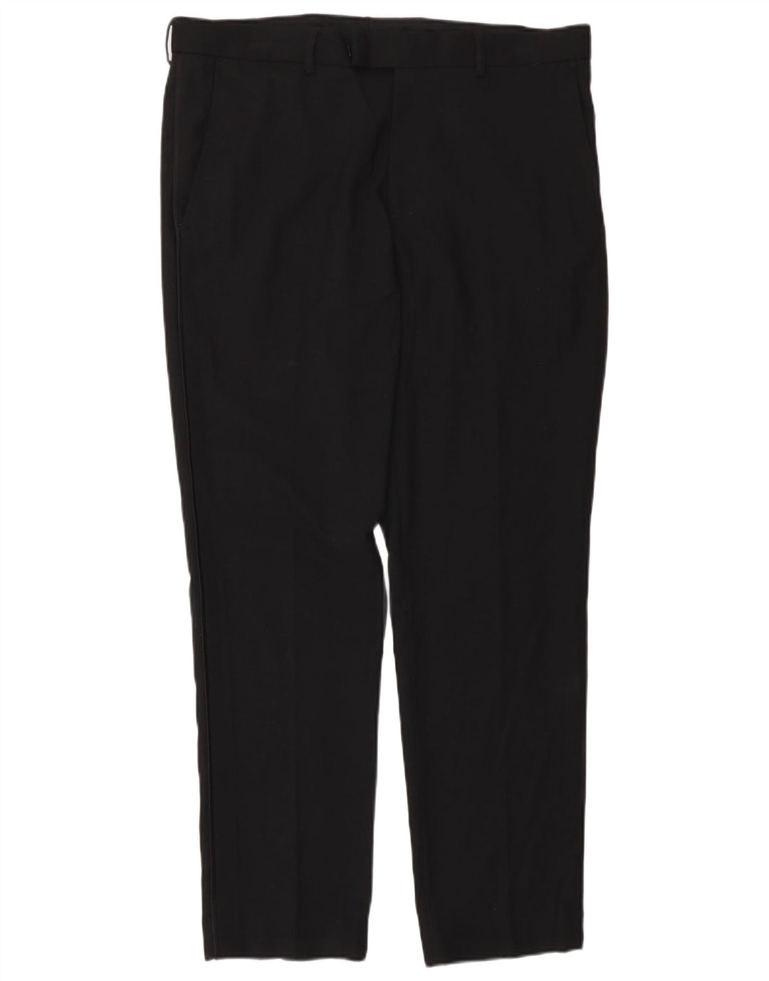 Marks & Spencer Pantalón de traje ajustado para hombre W34 L29 Poliéster negro