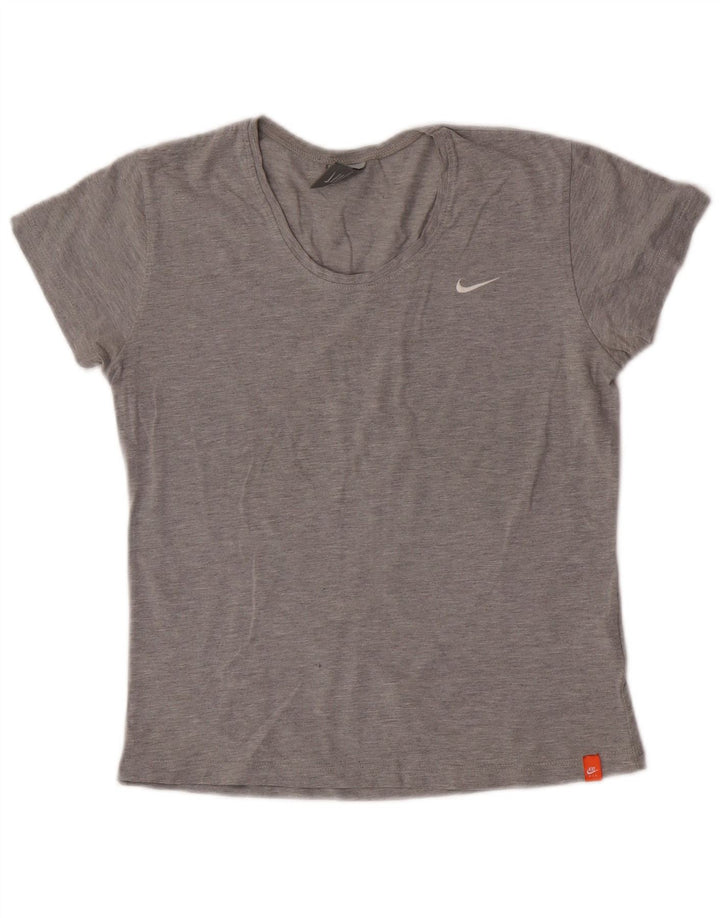 Camiseta Nike Mujer Top UK 10/12 Algodón Gris Medio