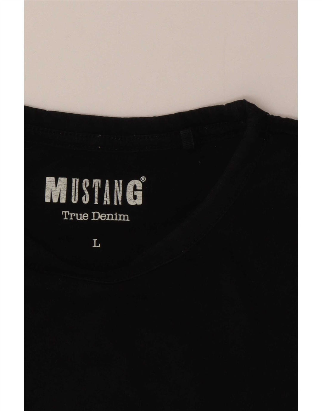 Mustang - Camiseta para hombre, talla grande, color negro