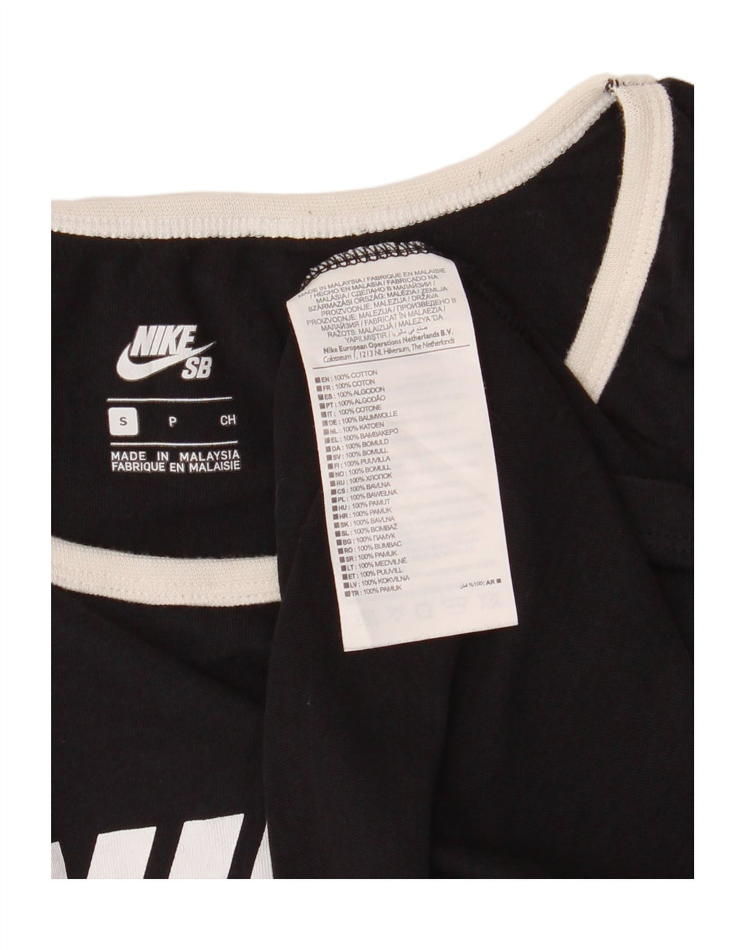 NIKE Hombre Graphic Vest Top Pequeño Algodón Negro