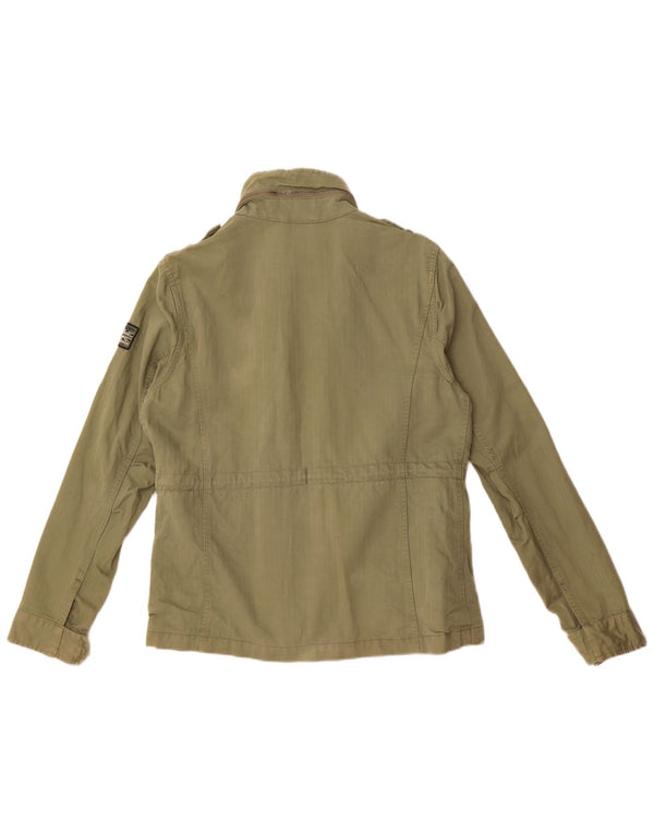Superdry Chaqueta militar con capucha para mujer Reino Unido 40 Algodón caqui mediano