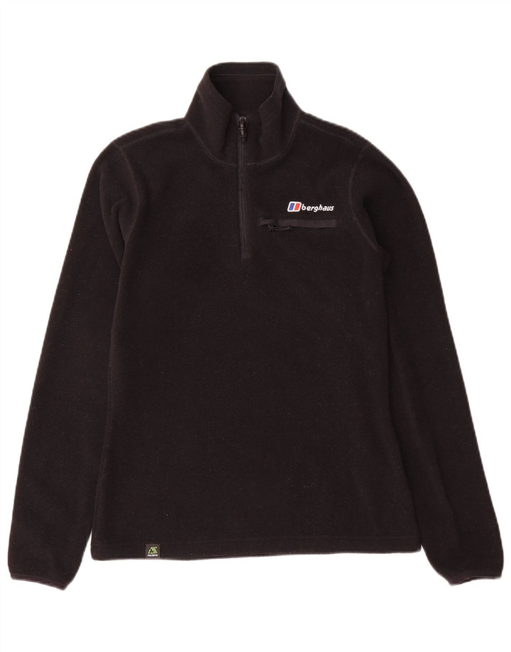Berghaus Jersey de forro polar con cuello y cremallera para mujer UK 8 Small Poliéster negro