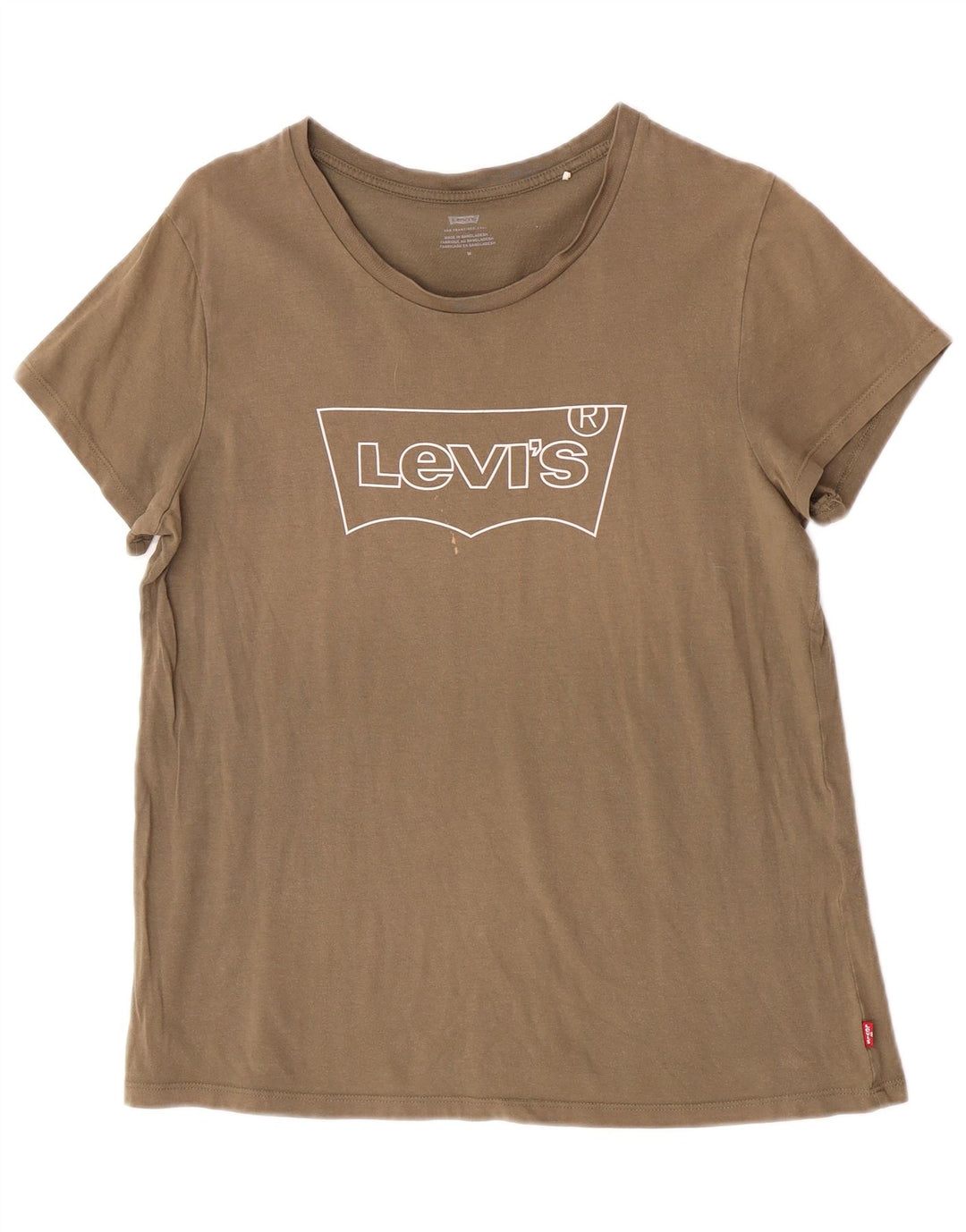 Levi's - Camiseta gráfica para mujer, talla 40, color caqui mediano