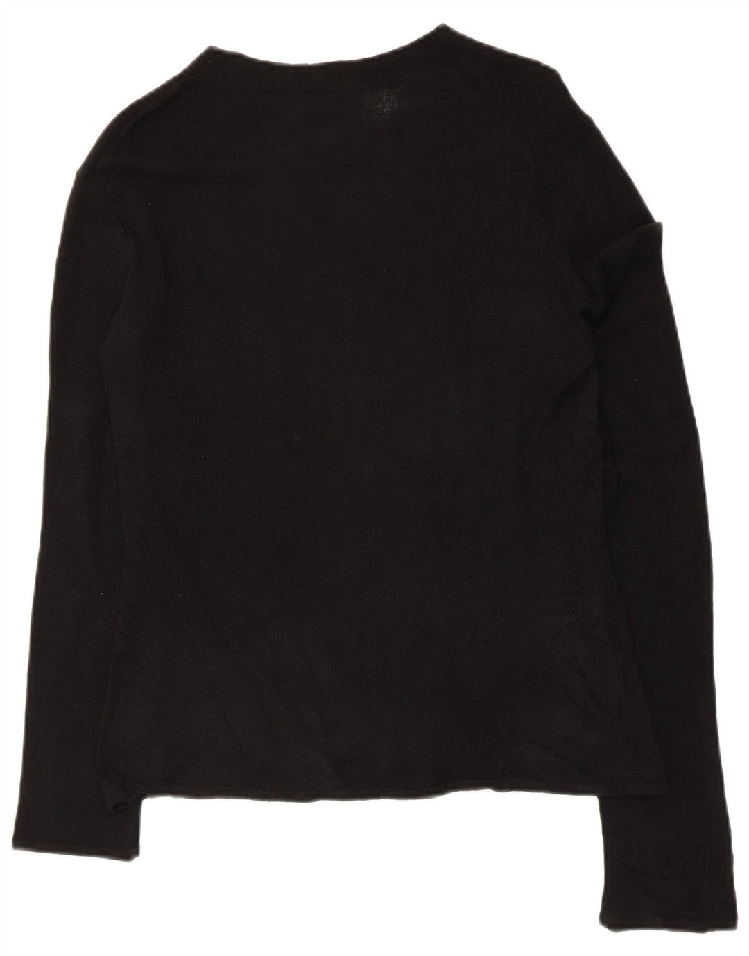 Mossimo Mujer Top Manga Larga UK 44 Grande Acrílico Negro
