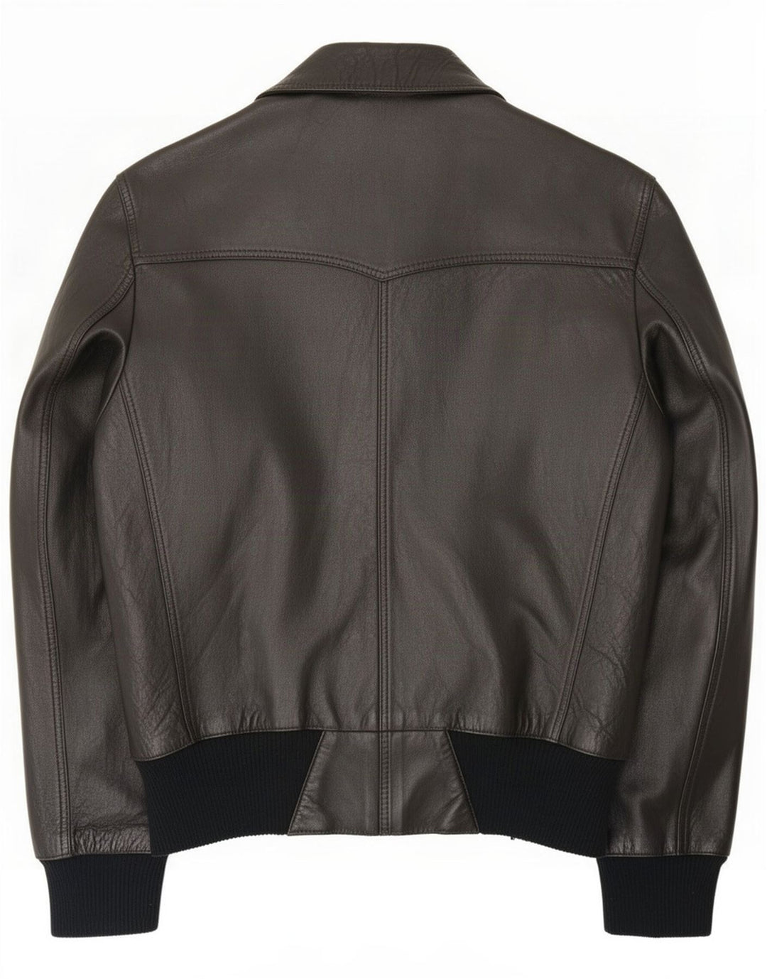 Chaqueta de cuero vintage para hombre IT 52 XL Negro