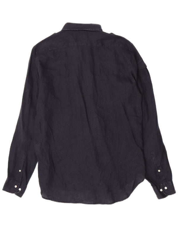 Marina Yachting Camisa militar de corte regular para hombre Talla 41 Mediana Azul marino