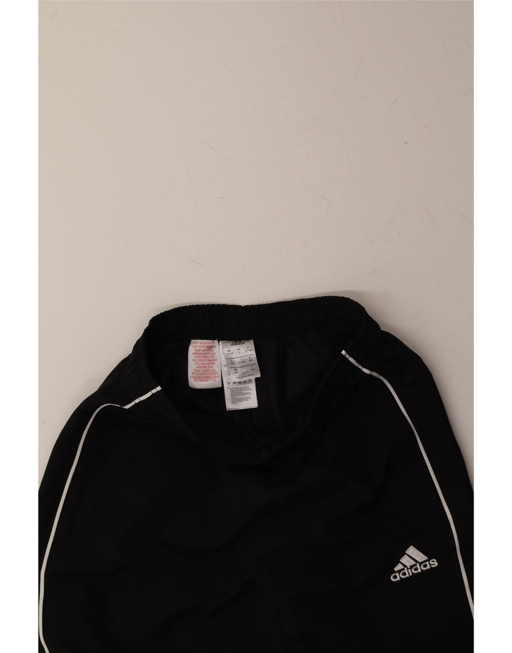 ADIDAS Boys Tracksuit Trousers 13-14 Years  Black Polyester Vintage Adidas and Second-Hand Adidas from Messina Hembry 
