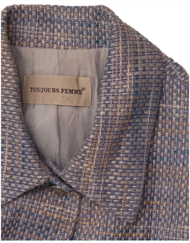 TOUJOURS Chaqueta tipo blazer de 5 botones para mujer UK 10 Small Blue