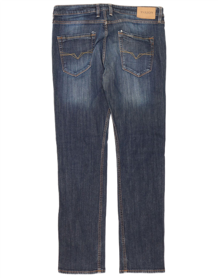 Guess Vaqueros Slim Hombre W34 L34 Algodón Azul Marino