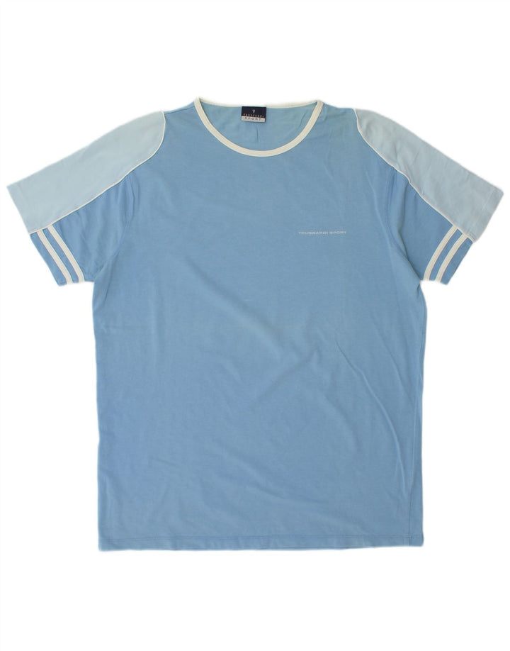 Trussardi Hombre Camiseta Top Grande Azul