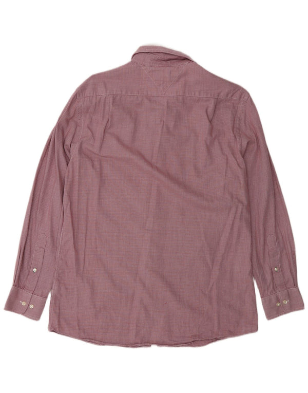 Tommy Hilfiger Camisa Slim Fit para Hombre Talla 15 1/2 Mediana Cuadros Rojos