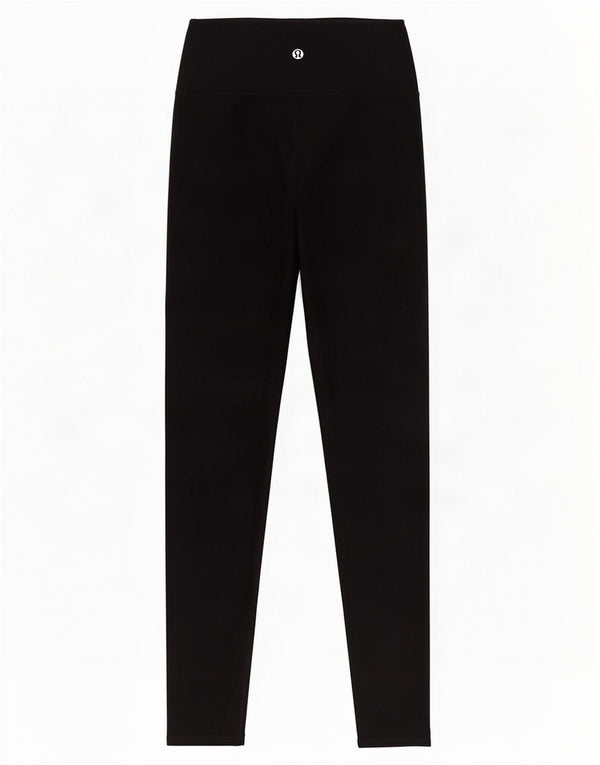 Lululemon Womens Crop Leggings UK 8 Small Black Nylon