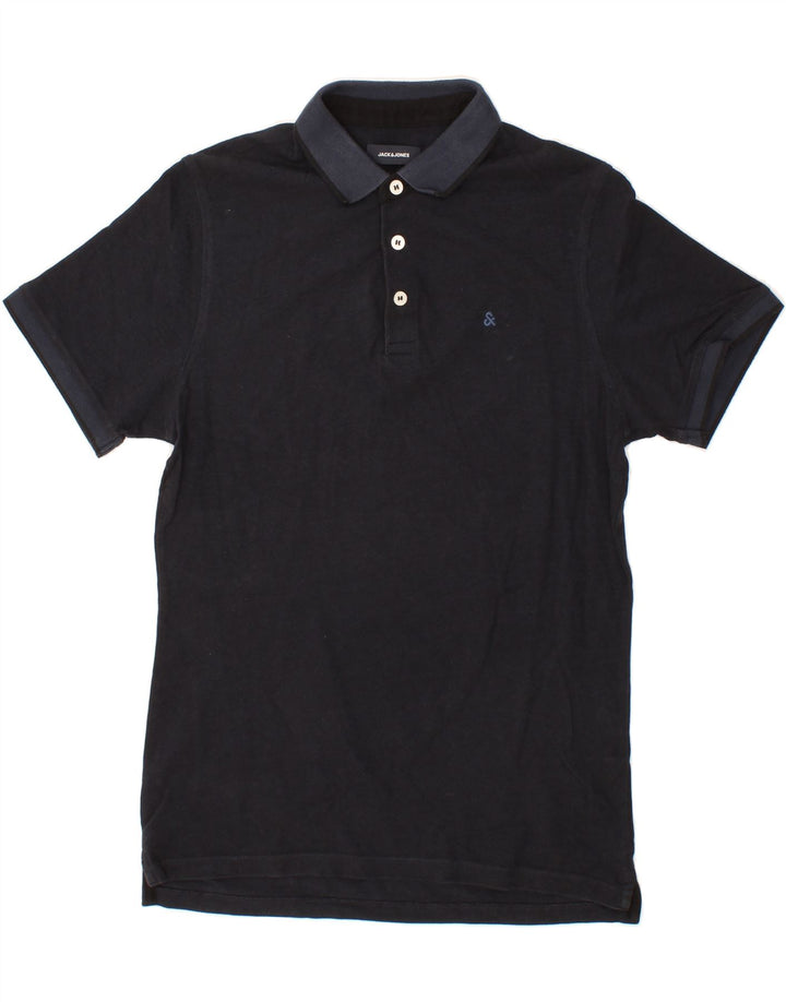 JACK & JONES Mens Polo Shirt Large Navy Blue Cotton Vintage Jack & Jones and Second-Hand Jack & Jones from Messina Hembry 