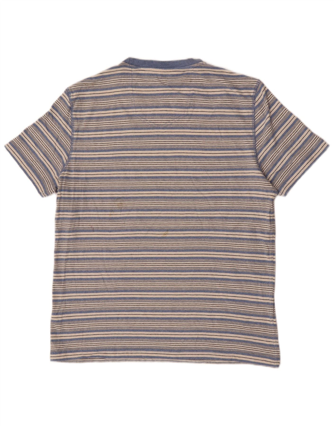 Camiseta de hombre Fat Face Top grande de algodón a rayas azules