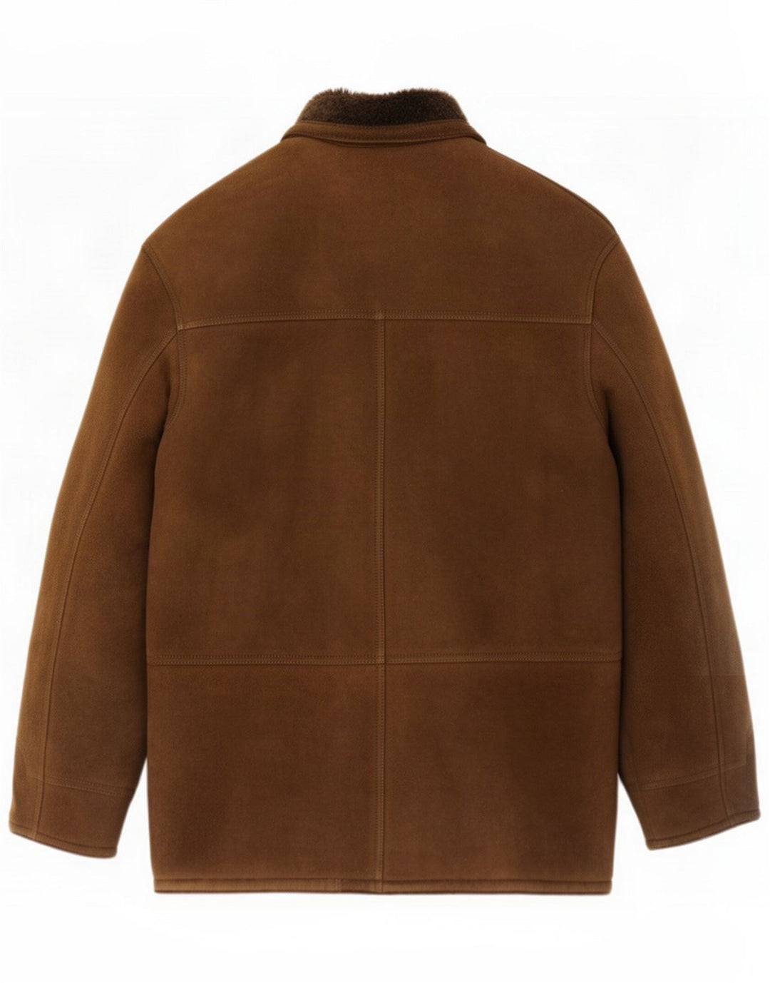Chaqueta de piel de oveja vintage para hombre IT 52 XL Caqui